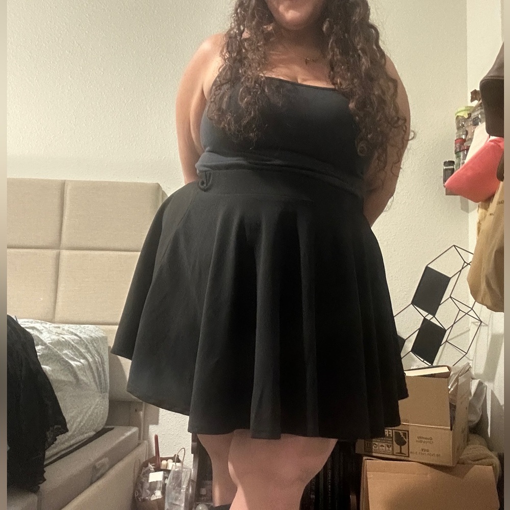 Black skater mini skirt